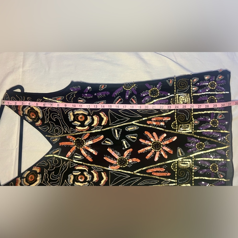 Free People Like New Beautiful Beaded Shift Mini Dress! - Picture 8 of 8